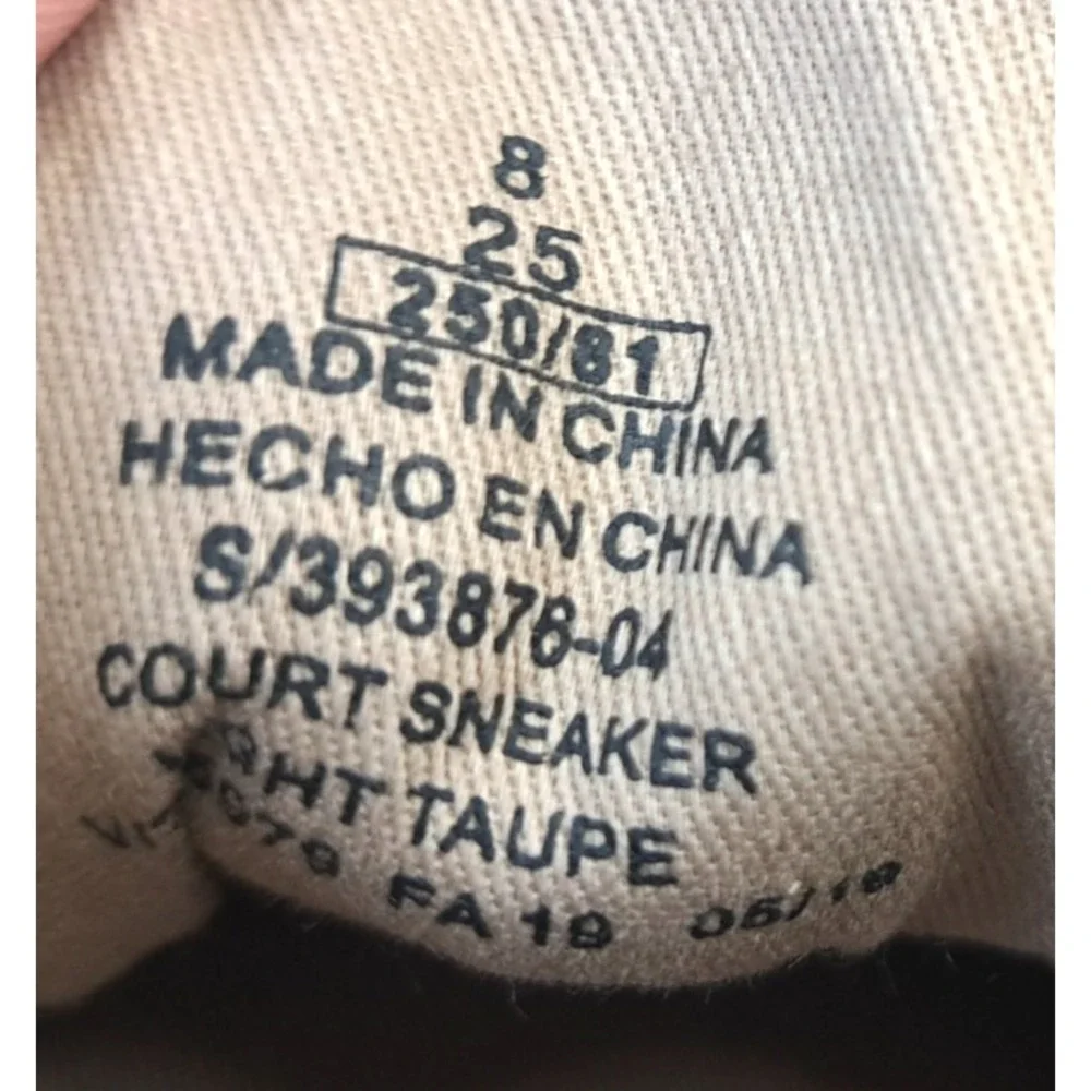 Y2K OLD NAVY Court‎ Sneakers Women's 8 Light Taupe Tennis Shoe Preppy